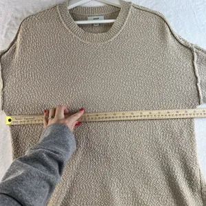 Aerie Small Knit sweater Oversized Crew‎ Neck Tunic Beige Slouchy Long Sleeve thumbnail 10
