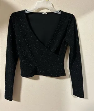 Women’s Blouse Tops Black for Women size M thumbnail 1