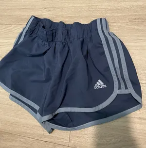 adidas Women's Navy Shorts with Light Stripes thumbnail 1