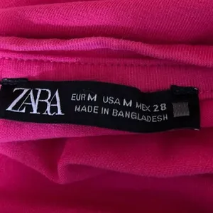 Zara Pink Plain Simple Stretch Crew Neck Short Sleeve Crop T Shirt Top Tee Sz M thumbnail 3
