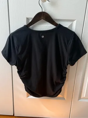 Lululemon All it Takes Ribbed Nulu Top in Black thumbnail 3