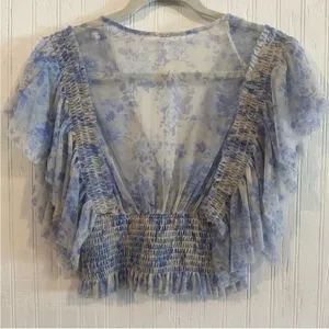 FREE PEOPLE‎ WOMEN'S SUGAR MESH BLOUSE NWT small thumbnail 6