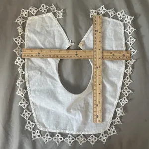 Vtg Handmade White Lace Collar Removable Crochet Trim‎ Cottagecore O/S Bib Neck thumbnail 3