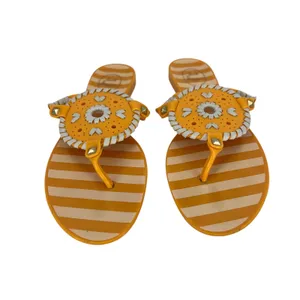 Jack‎ Rogers Georgica Jelly Sandals Tangerine White Size 7 thumbnail 3