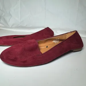 Womens Unisex H&M Size 7 EU 38 Maroon Ballet Flats Round Toe Everyday Casual thumbnail 4