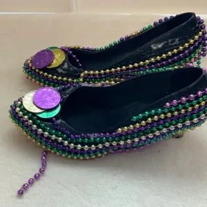 Mardi Gras Heels Purple Size 7.5 thumbnail 4