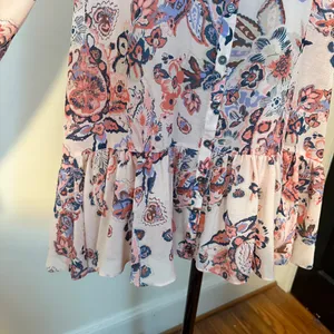 NWT Free People Pink Floral Mini Dress thumbnail 4