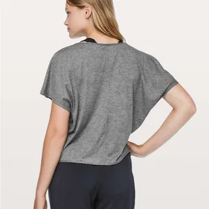 Lululemon Cruise The Circuits Short Sleeve Heathered Black Size 6 thumbnail 2