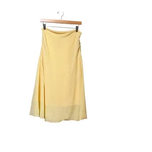 Princess Polly Yellow Textured Midi Skirt High Waisted Side Ruched US 4 thumbnail 3