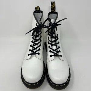 Dr. Martens 1460 White Smooth Leather Boots 8-Eye Lace Up Women's US 8 11821 thumbnail 4