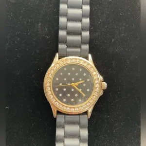 Black Silicone Polka Dot Fashion Watch‎ thumbnail 2