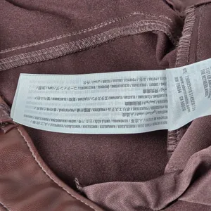 Abercrombie & Fitch 90s Straight Ultra High Rise Faux Leather Pants Brown 27/4S thumbnail 6