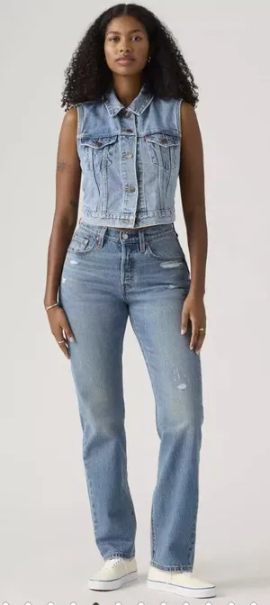 New Levi's 34x30 Premium 501 Curve Women's Jeans Medium Wash thumbnail 1