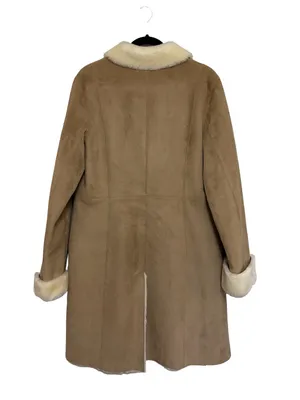 Vintage LOFT Faux Suede Fur Collar Lined Penny Lane Jacket - Size 10 thumbnail 2
