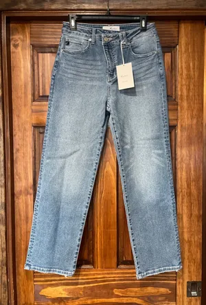 KANCAN ALONDRA HIGH RISE CROSS CROSS 90’s STRAIGHT JEAN SIZE 4 thumbnail 1