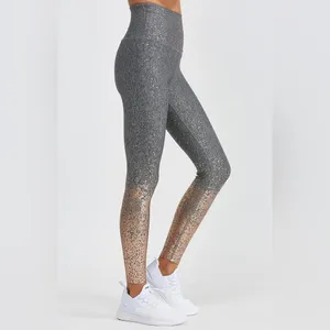 Beyond‎ Yoga Alloy Gray Ombre Rose Gold Speckled High Rise Athletic Leggings thumbnail 2