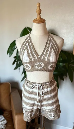 POL 2 piece crochet set (best for S or M) NWOT thumbnail 1