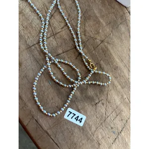 Gold & Silver-Tone Beaded Necklace With Lobster Clasp Closure thumbnail 6