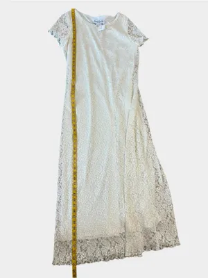 Ronni Nicole by Ouida Ivory Floral Lace Maxi Dress Size 18 Formal thumbnail 11