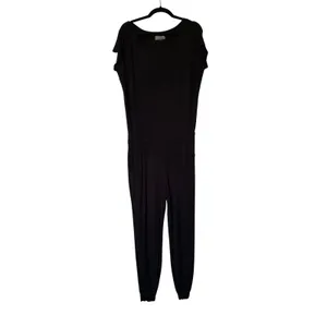 Michael Stars Black Short Sleeve Elastic Waist Tapered Jumpsuit‎ Small thumbnail 2