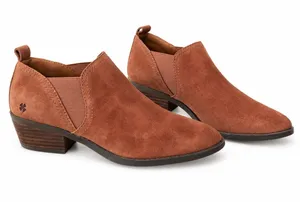 Lucky Brand Suede Western Chelsea Ankle Booties Brown Rust Size 7.5 thumbnail 1