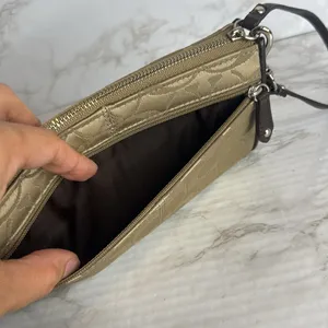 Coach Ashley Signature‎ Sateen Zippy Wallet Wristlet Satin Canvas tan thumbnail 8