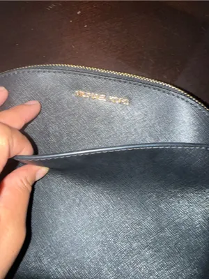 Michael Kors Black Leather Crossbody with Gold Chain Strap thumbnail 7