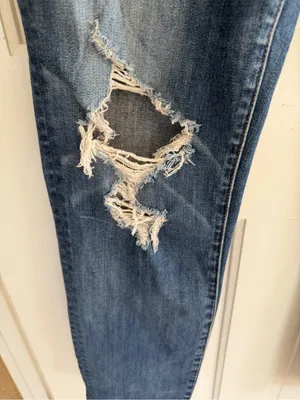 American Eagle Super Stretch X Distressed Skinny Jeans Size 12 Long thumbnail 3