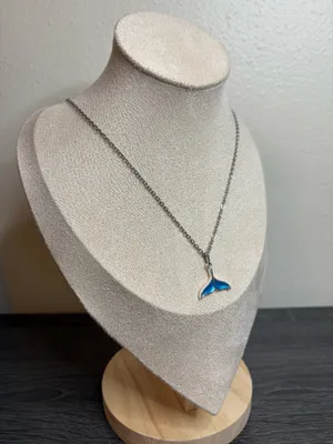 Handmade Silver Dolphin Tail Necklace thumbnail 3