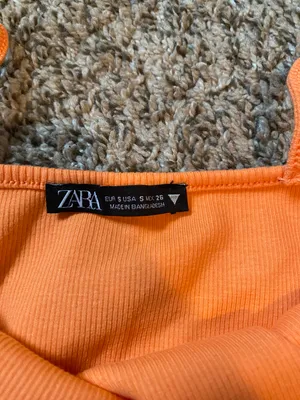 Zara orange crop top thumbnail 3