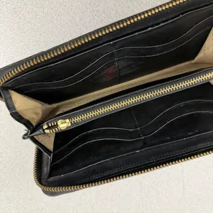 Lauren Ralph Lauren Wallet Womens OS Black Leather Zip Around Buckle Detail thumbnail 8