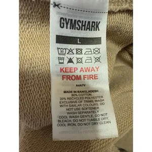Gymshark Women's Cream Fleece High Waist Tapered Trousers Joggers Sweatpants L thumbnail 5