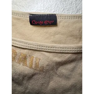 Candy Rain The Wild West Graphic Print 3/4 Sleeve Top Brown Tan Scoop Neck thumbnail 2