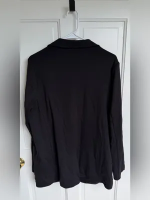 Athleta Eastbound Blazer Black Open Front Career Travel Jacket Size‎ 12 thumbnail 6