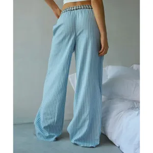 Urban Outfitters Pants cotton striped avril boxer low rise womens Blue (medium) thumbnail 5