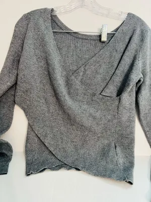 Mango Gray Pullover Crew Neck Sweater thumbnail 2
