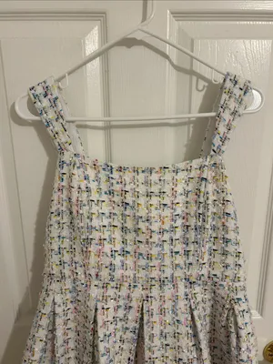 Avec Les Filles Women's Bow-Back Tweed Mini Dress New Size 10 Homecoming thumbnail 5
