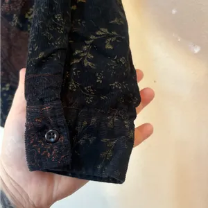 Keren Hart Paisley Corduroy Shirt M 70s Boho Eclectic Grandpa Fall thumbnail 4