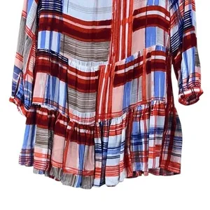 Maeve Peplum Top Red White Blue‎ Small thumbnail 7