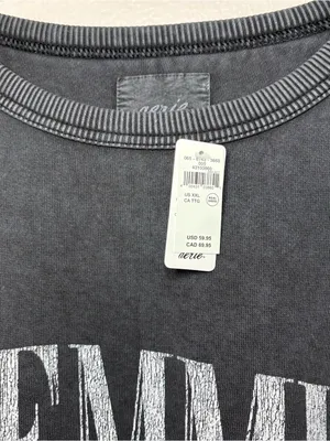 Aerie femme cotton crewneck oversized plus size 2X XXL new cozy comfy loungewear thumbnail 3