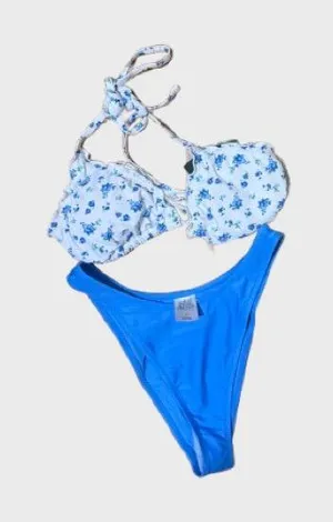 wild fable Blue & White Floral Bikini Set thumbnail 1