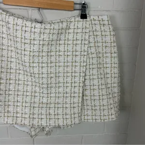 NWT Dolce Cabo White Tweed Knit Mini Skort Size XL thumbnail 10