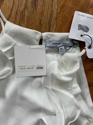 Naked Zebra NWT White Boutique Dress thumbnail 3