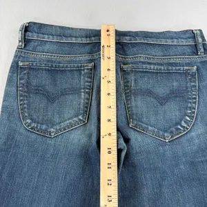 Vintage Diesel Liv Slim Low Rise Stretch Jeans Medium Wash Blue Denim W31 L34 thumbnail 9
