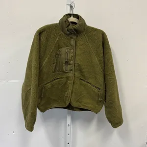 Free People FP Movement Hit The Slopes Fleece Jacket Olive Green XS OB1011351 thumbnail 2