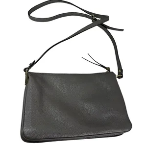 Kate Spade Leila Triple Gusset Gray Leather Crossbody Purse thumbnail 5
