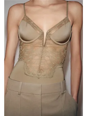 Zara‎ LACE POLYAMIDE BODYSUIT thumbnail 2