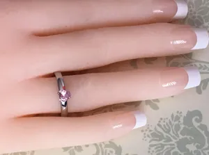 Pink Heart Ring, Size 7 thumbnail 2