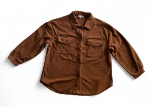 Hyyve Brown Teddy Fleece Shacket Size Small Cozy Fall Layer thumbnail 1