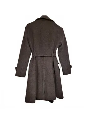 DKNY Womens Wool Blend Tie Belt Trench - Size 6 thumbnail 4
